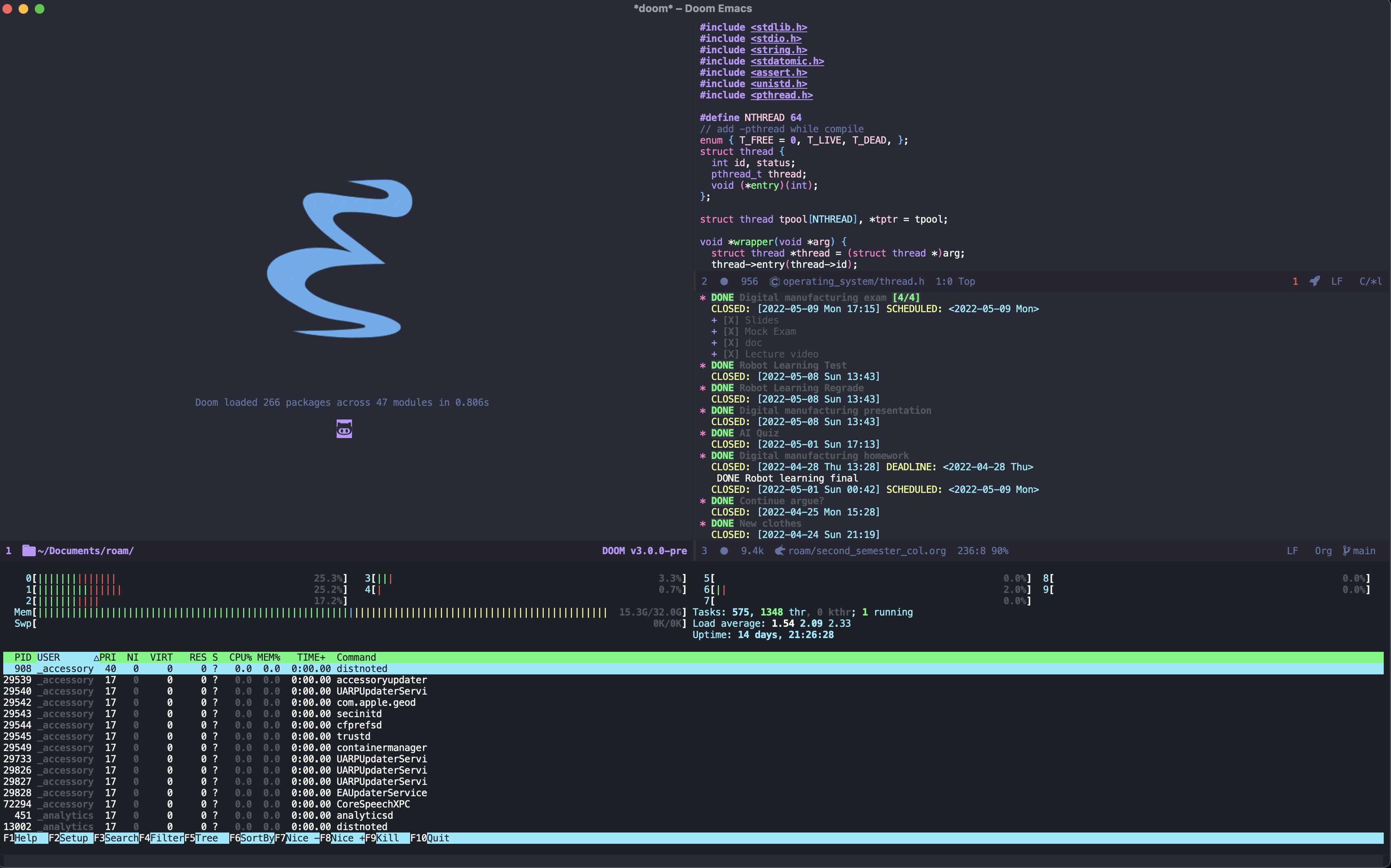 Figure 1: My emacs appearance